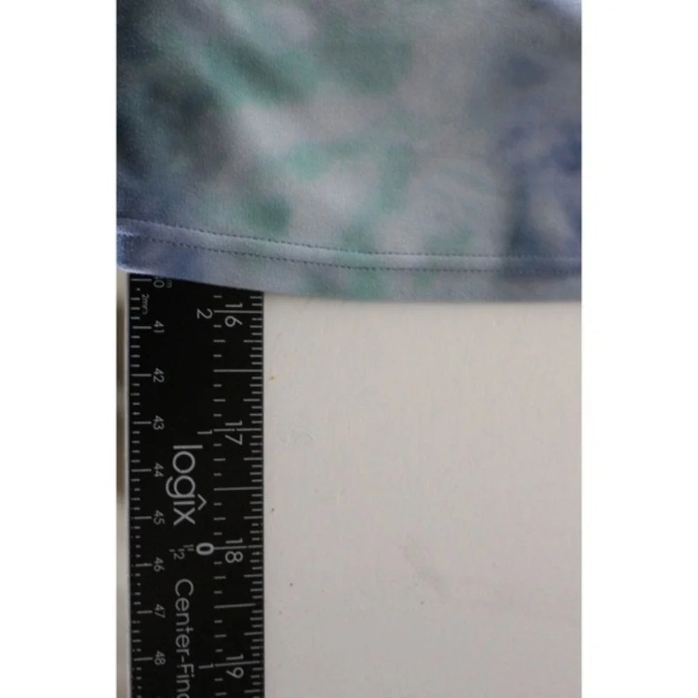 Athleta Girl Tie Dye Longline Sports Bra Crop Top Blue‎ Green Girls S